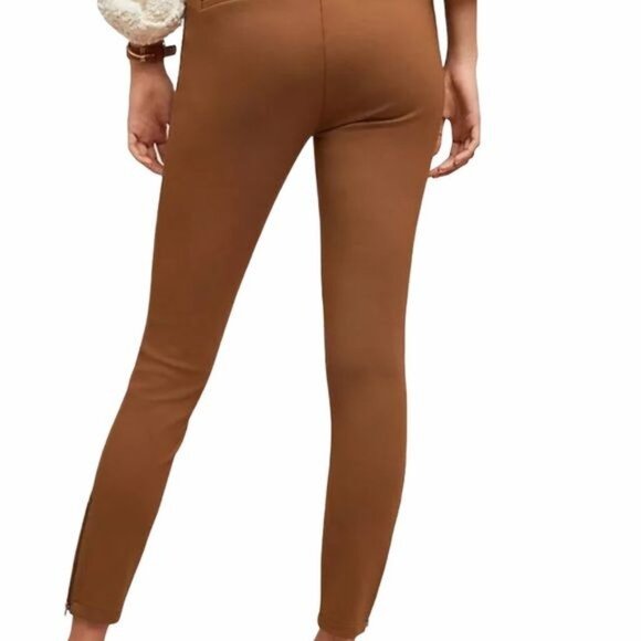Anthropologie Essential Slim Knit Trousers-Brown Size 6 NWOT - Picture 4 of 7